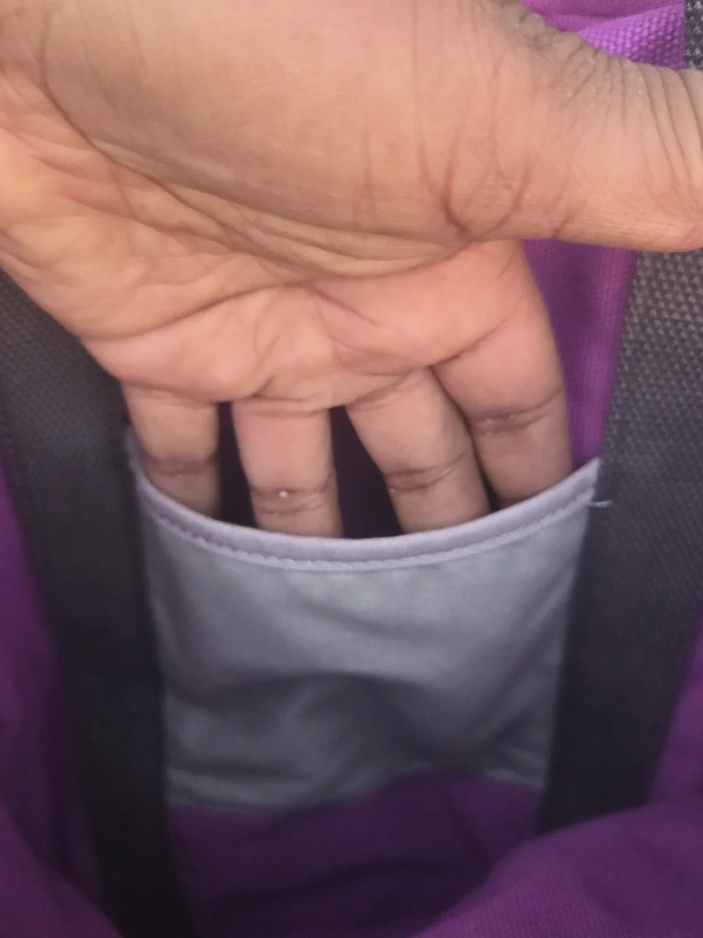 Duluth Trading Co Purple Canvas Tote with Front Zip Pocket